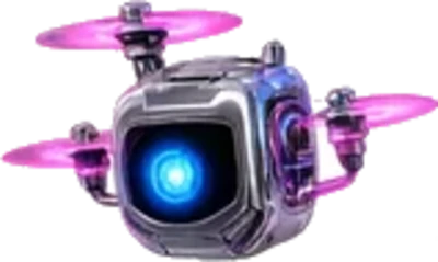 Ping, a tiny data-packet drone, zooming